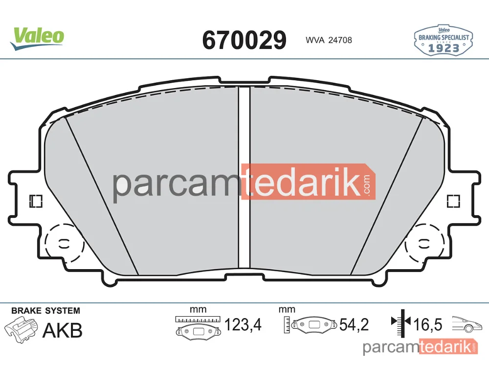 670029 | Fren Balatası — Toyota Yaris